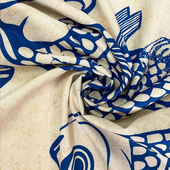 Apricot Casual Women's Vacation Wide Leg Pants with Fish Print Waistband - Picture 5 of 6